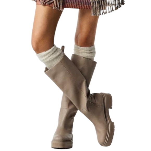 Sam Edelman Larina Nude Color Leather Lug Soles Tall Shaft Boots. EUC Sz 10 - Picture 12 of 12